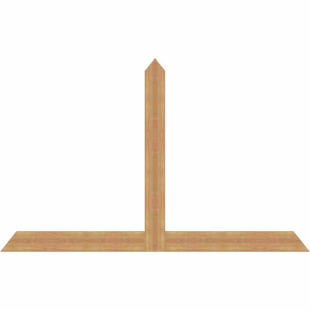 Ekena Millwork Portland Timber Gable Bracket, Western Red Cedar, 84"W x 53"H x 1 1/2"D x 5 1/2"F, 15/12 Pitch GBW084X53X0206POR00SWR